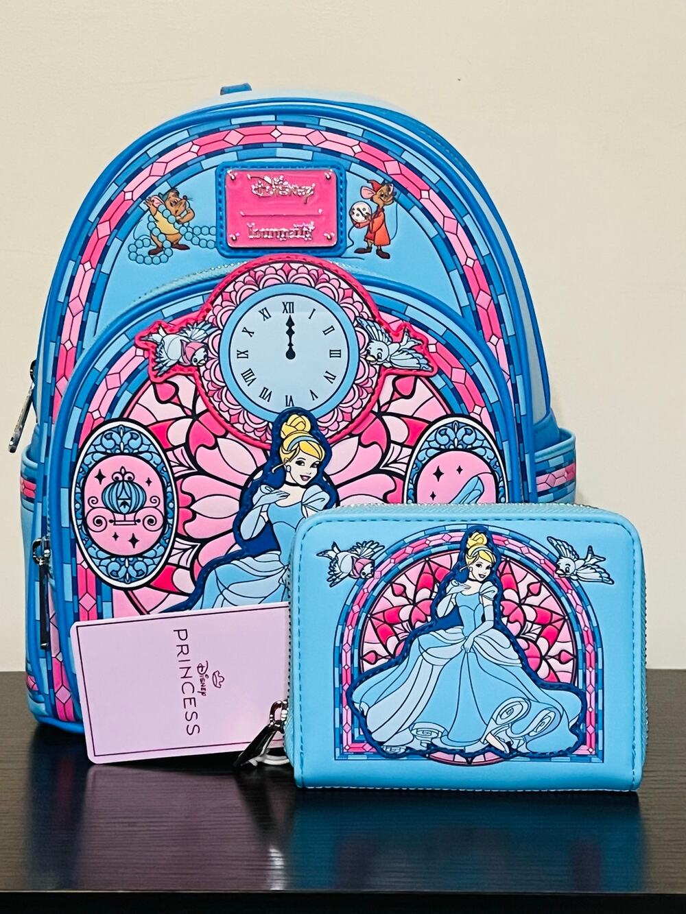 Loungefly Cinderella Portrait Stained Glass Mini Backpack Set